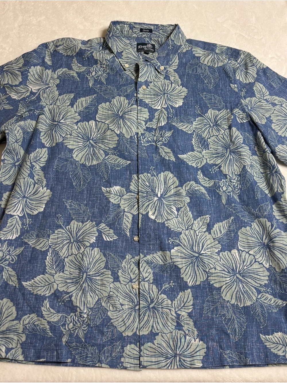 reyn spooner Blue Floral Lightweight Shirt Jacket